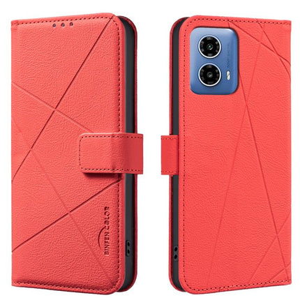 Geometric Pattern RFID Leather Phone Case, For Motorola Edge 50 Pro 5G, For Motorola Moto G34 5G, For Motorola Moto G84 5G, For Motorola Moto G14 4G / G54 5G EU