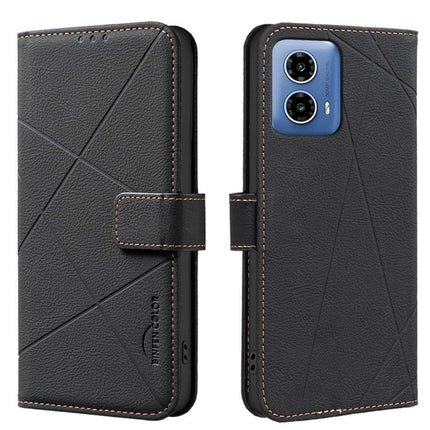 Geometric Pattern RFID Leather Phone Case, For Motorola Edge 50 Pro 5G, For Motorola Moto G34 5G, For Motorola Moto G84 5G, For Motorola Moto G14 4G / G54 5G EU