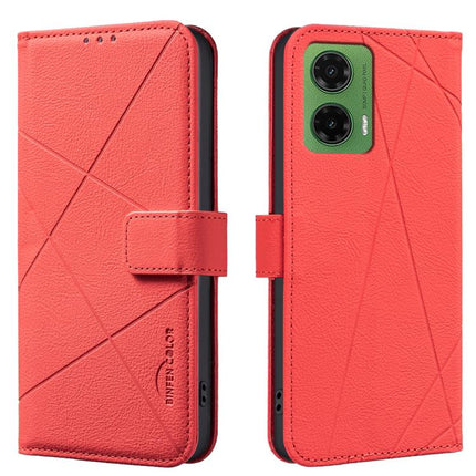 Geometric Pattern RFID Leather Phone Case, For Motorola Moto G75, For Motorola Moto G35 5G, For Motorola Moto G55 5G, For Motorola Moto G04 / G24 / E14