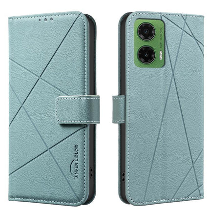Geometric Pattern RFID Leather Phone Case, For Motorola Moto G75, For Motorola Moto G35 5G, For Motorola Moto G55 5G, For Motorola Moto G04 / G24 / E14