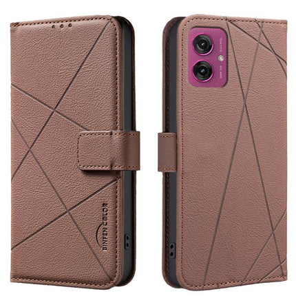 Geometric Pattern RFID Leather Phone Case, For Motorola Moto G75, For Motorola Moto G35 5G, For Motorola Moto G55 5G, For Motorola Moto G04 / G24 / E14