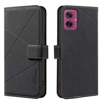 Geometric Pattern RFID Leather Phone Case, For Motorola Moto G75, For Motorola Moto G35 5G, For Motorola Moto G55 5G, For Motorola Moto G04 / G24 / E14