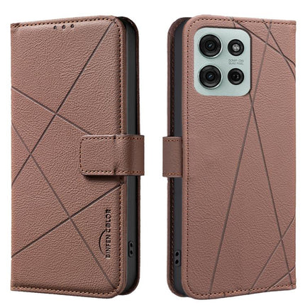 Geometric Pattern RFID Leather Phone Case, For Motorola Moto G75, For Motorola Moto G35 5G, For Motorola Moto G55 5G, For Motorola Moto G04 / G24 / E14