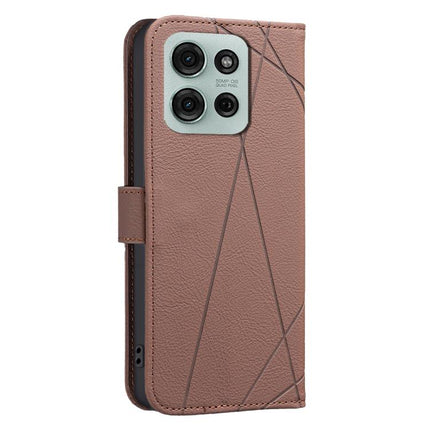 Geometric Pattern RFID Leather Phone Case, For Motorola Moto G75, For Motorola Moto G35 5G, For Motorola Moto G55 5G, For Motorola Moto G04 / G24 / E14