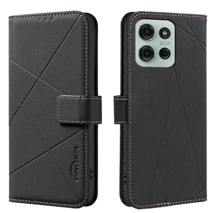 Geometric Pattern RFID Leather Phone Case, For Motorola Moto G75, For Motorola Moto G35 5G, For Motorola Moto G55 5G, For Motorola Moto G04 / G24 / E14