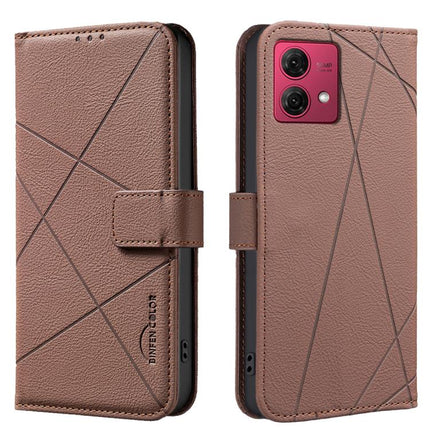 Geometric Pattern RFID Leather Phone Case, For Motorola Edge 50 Pro 5G, For Motorola Moto G34 5G, For Motorola Moto G84 5G, For Motorola Moto G14 4G / G54 5G EU