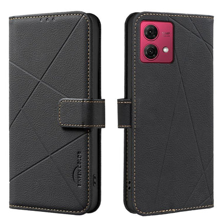 Geometric Pattern RFID Leather Phone Case, For Motorola Edge 50 Pro 5G, For Motorola Moto G34 5G, For Motorola Moto G84 5G, For Motorola Moto G14 4G / G54 5G EU