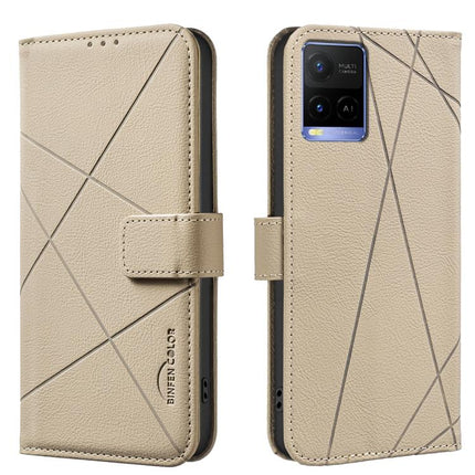 Geometric Pattern RFID Leather Phone Case, For vivo Y35 4G / Y22S, For vivo Y21 / Y21S / Y33S, For vivo Y27 4G