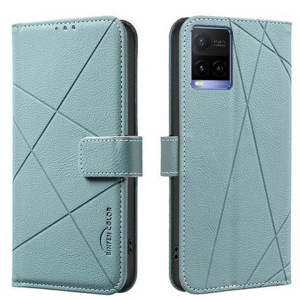 Geometric Pattern RFID Leather Phone Case, For vivo Y35 4G / Y22S, For vivo Y21 / Y21S / Y33S, For vivo Y27 4G
