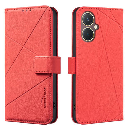 Geometric Pattern RFID Leather Phone Case, For vivo Y35 4G / Y22S, For vivo Y21 / Y21S / Y33S, For vivo Y27 4G