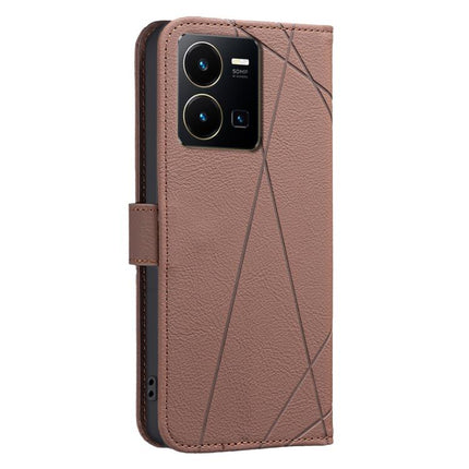 Geometric Pattern RFID Leather Phone Case, For vivo Y35 4G / Y22S, For vivo Y21 / Y21S / Y33S, For vivo Y27 4G