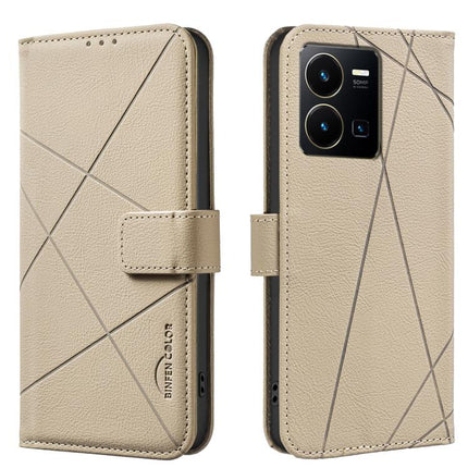 Geometric Pattern RFID Leather Phone Case, For vivo Y35 4G / Y22S, For vivo Y21 / Y21S / Y33S, For vivo Y27 4G