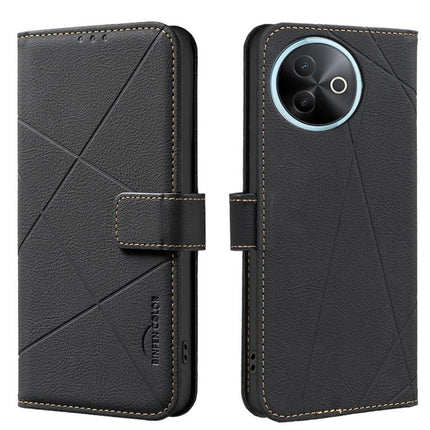 Geometric Pattern RFID Leather Phone Case, For vivo Y21 5G 2026 / Y05 4G, For vivo Y31 5G 2025, For vivo Y400 5G Global, For vivo Y39 5G