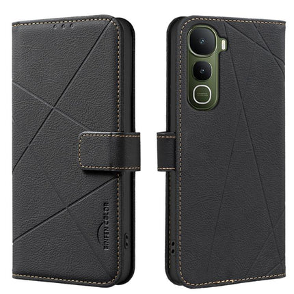 Geometric Pattern RFID Leather Phone Case, For vivo Y21 5G 2026 / Y05 4G, For vivo Y31 5G 2025, For vivo Y400 5G Global, For vivo Y39 5G
