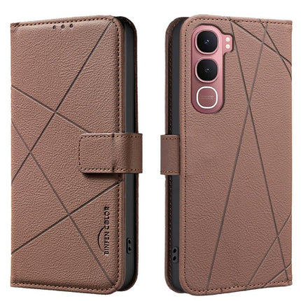 Geometric Pattern RFID Leather Phone Case, For vivo Y21 5G 2026 / Y05 4G, For vivo Y31 5G 2025, For vivo Y400 5G Global, For vivo Y39 5G