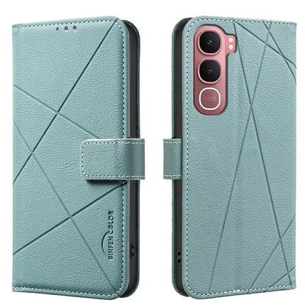 Geometric Pattern RFID Leather Phone Case, For vivo Y21 5G 2026 / Y05 4G, For vivo Y31 5G 2025, For vivo Y400 5G Global, For vivo Y39 5G