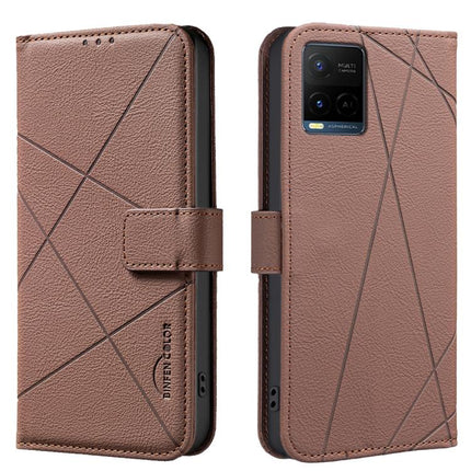 Geometric Pattern RFID Leather Phone Case, For vivo Y21 5G 2026 / Y05 4G, For vivo Y31 5G 2025, For vivo Y400 5G Global, For vivo Y39 5G