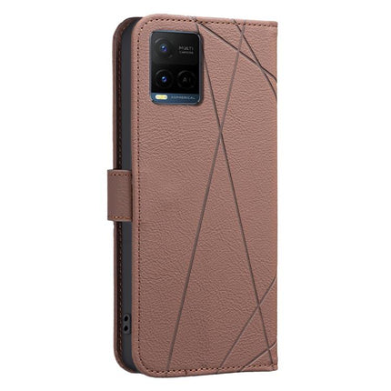 Geometric Pattern RFID Leather Phone Case, For vivo Y21 5G 2026 / Y05 4G, For vivo Y31 5G 2025, For vivo Y400 5G Global, For vivo Y39 5G