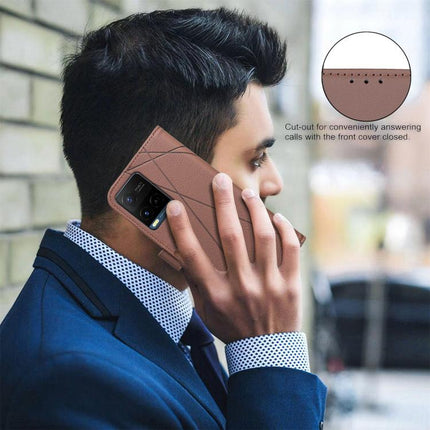 Geometric Pattern RFID Leather Phone Case, For vivo Y21 5G 2026 / Y05 4G, For vivo Y31 5G 2025, For vivo Y400 5G Global, For vivo Y39 5G