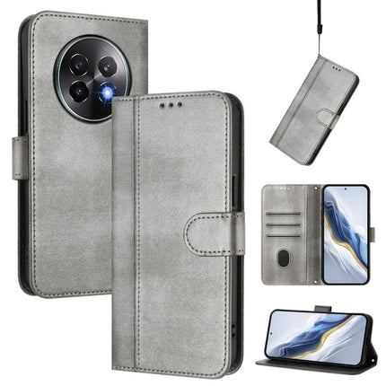 Line Splicing Buckle Retro Leather Phone Case, For Realme 13 4G / 12 4G / P1 5G Global, For Realme C61 4G / C63 4G Global, For Realme 13+ 5G Global
