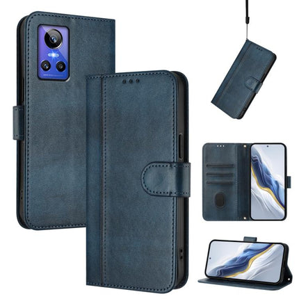 Line Splicing Buckle Retro Leather Phone Case, For Realme GT Neo 3, For Realme 9 Pro 5G Global / 9 5G EU Version, For Realme C20 / C11 2021 / C21