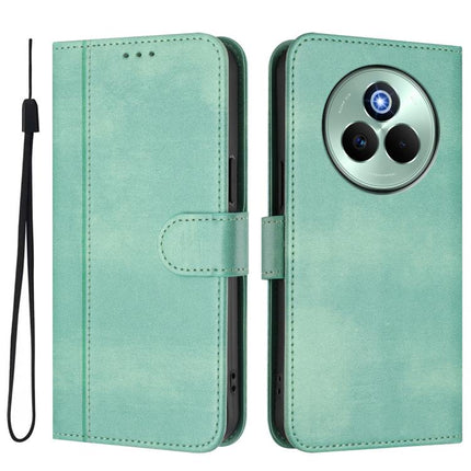 Line Splicing Buckle Retro Leather Phone Case, For Realme P3 Pro 5G Global, For Realme 14 Pro+ 5G, For Realme C75 4G / 14x 5G Global