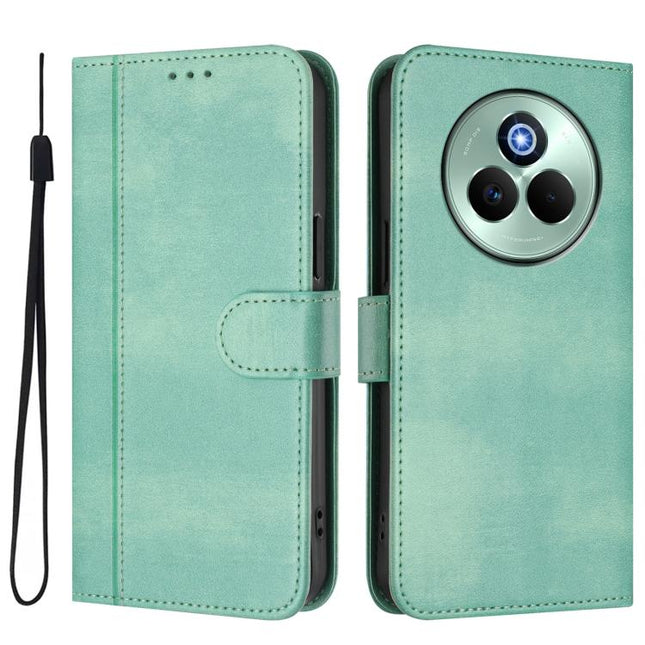 Line Splicing Buckle Retro Leather Phone Case, For Realme P3 Pro 5G Global, For Realme 14 Pro+ 5G, For Realme C75 4G / 14x 5G Global