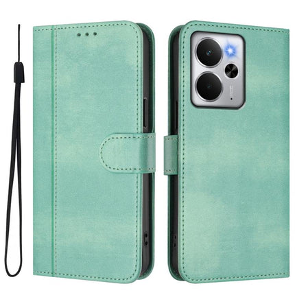 Line Splicing Buckle Retro Leather Phone Case, For Realme 14 5G / 14T 5G Global, For Realme P3 Ultra 5G, For Realme P3 5G