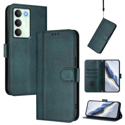 Line Splicing Buckle Retro Leather Phone Case, For Realme C71 4G Global, For Realme V70 5G / C75 5G, For Realme Narzo 80 Pro / 14 Pro 5G India