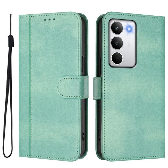 Line Splicing Buckle Retro Leather Phone Case, For Realme C71 4G Global, For Realme V70 5G / C75 5G, For Realme Narzo 80 Pro / 14 Pro 5G India