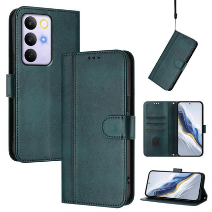 Line Splicing Buckle Retro Leather Phone Case, For Realme C71 4G India / Note 70 4G, For Realme C85 5G / 15x 5G India, For Realme P4 Pro 5G