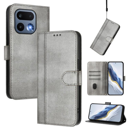 Line Splicing Buckle Retro Leather Phone Case, For Realme 16 5G Global, For Realme 16 Pro+ 5G Global, For Realme 16 Pro 5G Global
