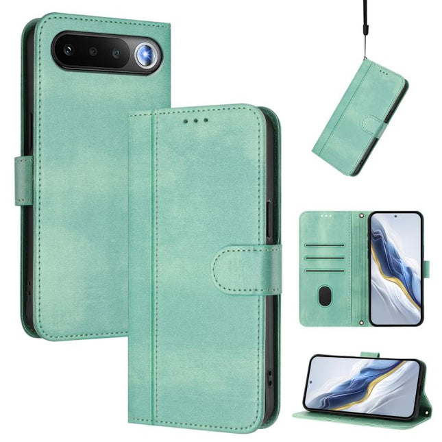 Line Splicing Buckle Retro Leather Phone Case, For Realme 16 5G Global, For Realme 16 Pro+ 5G Global, For Realme 16 Pro 5G Global