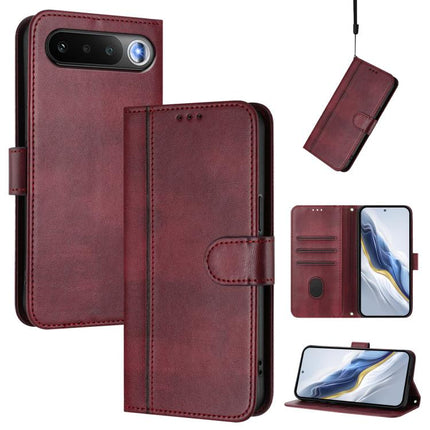 Line Splicing Buckle Retro Leather Phone Case, For Realme 16 5G Global, For Realme 16 Pro+ 5G Global, For Realme 16 Pro 5G Global