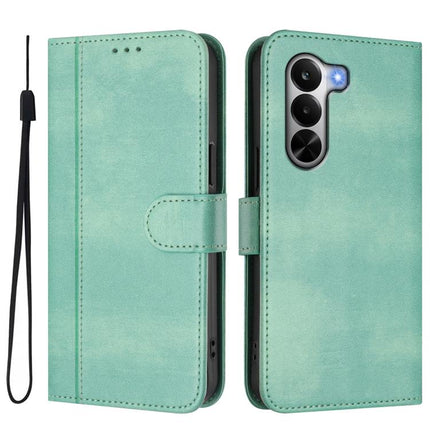 Line Splicing Buckle Retro Leather Phone Case, For Realme P4x 5G / OnePlus Nord CE6 Lite, For Realme 16T 5G Global, For Realme C100 5G