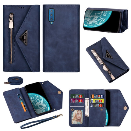 Skin Feel Zipper Horizontal Flip Leather Case with Holder & Card Slots & Photo Frame & Lanyard & Long Rope, For Samsung Galaxy A6 (2018), For Samsung Galaxy A7 (2018) / A750, For Samsung Galaxy J4 (2018), For Samsung Galaxy J7 (2018)