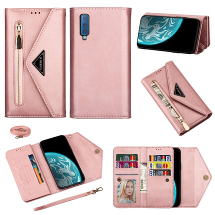 Skin Feel Zipper Horizontal Flip Leather Case with Holder & Card Slots & Photo Frame & Lanyard & Long Rope, For Samsung Galaxy A6 (2018), For Samsung Galaxy A7 (2018) / A750, For Samsung Galaxy J4 (2018), For Samsung Galaxy J7 (2018)