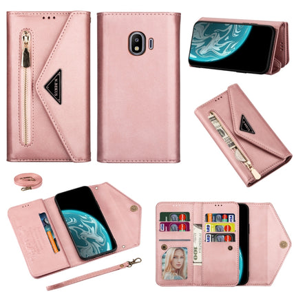 Skin Feel Zipper Horizontal Flip Leather Case with Holder & Card Slots & Photo Frame & Lanyard & Long Rope, For Samsung Galaxy A6 (2018), For Samsung Galaxy A7 (2018) / A750, For Samsung Galaxy J4 (2018), For Samsung Galaxy J7 (2018)