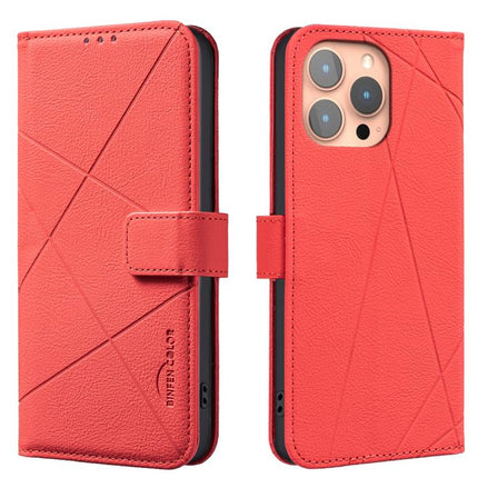 Geometric Pattern RFID Leather Phone Case, For iPhone Air, For iPhone 16 Pro Max, For iPhone 16 Pro, For iPhone 16 Plus