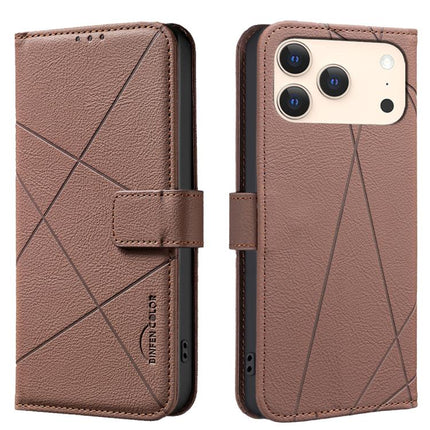 Geometric Pattern RFID Leather Phone Case, For iPhone 17 Pro Max, For iPhone 17 Pro, For iPhone 17, For iPhone Air