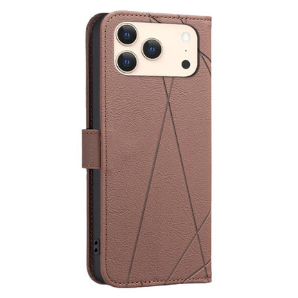 Geometric Pattern RFID Leather Phone Case, For iPhone 18 Pro/17 Pro, For iPhone 18 Pro Max/17 Pro Max, For iPhone 16e / 17e, For iPhone 17