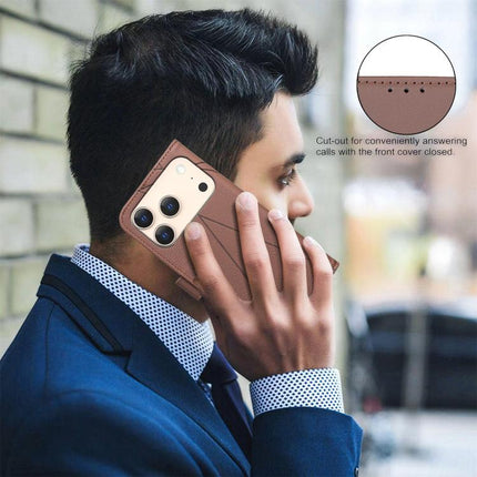 Geometric Pattern RFID Leather Phone Case, For iPhone 18 Pro/17 Pro, For iPhone 18 Pro Max/17 Pro Max, For iPhone 16e / 17e, For iPhone 17
