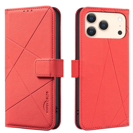 Geometric Pattern RFID Leather Phone Case, For iPhone 17 Pro Max, For iPhone 17 Pro, For iPhone 17, For iPhone Air