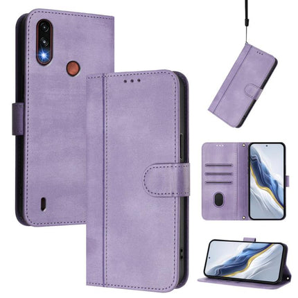 Line Splicing Buckle Retro Leather Phone Case, For Motorola Moto G30 / G20 / G10, For Motorola Moto E7 Power 2021, For Motorola Moto One 5G Ace 2021