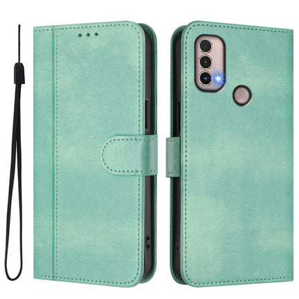 Line Splicing Buckle Retro Leather Phone Case, For Motorola Moto E40 / E30 / E20, For Motorola Moto G51 5G, For Motorola Moto G31 4G Global / G41 4G