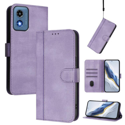 Line Splicing Buckle Retro Leather Phone Case, For Motorola Moto G Play 5G 2024 Global, For Motorola Moto G Stylus 5G 2024, For Motorola Moto G Play 4G 2024 Global