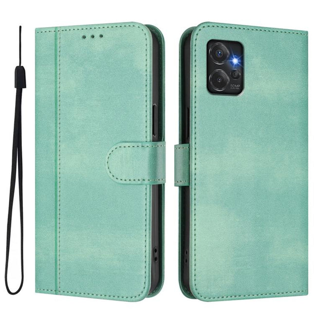 Line Splicing Buckle Retro Leather Phone Case, For Motorola Moto G Power 2023 5G, For Motorola Moto G Stylus 5G 2023, For Motorola Moto E13 2023 4G