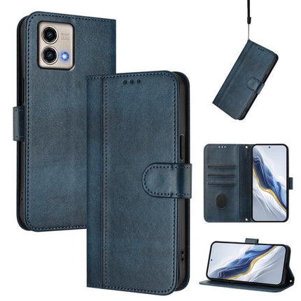 Line Splicing Buckle Retro Leather Phone Case, For Motorola Moto G Power 2023 5G, For Motorola Moto G Stylus 5G 2023, For Motorola Moto E13 2023 4G