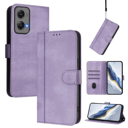 Line Splicing Buckle Retro Leather Phone Case, For Motorola Moto G Play 5G 2024 Global, For Motorola Moto G Stylus 5G 2024, For Motorola Moto G Play 4G 2024 Global