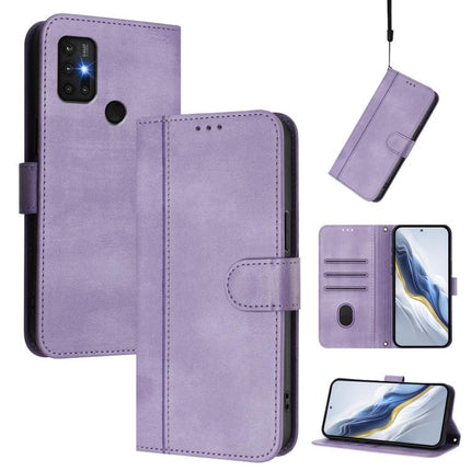Line Splicing Buckle Retro Leather Phone Case, For Motorola Moto G30 / G20 / G10, For Motorola Moto E7 Power 2021, For Motorola Moto One 5G Ace 2021